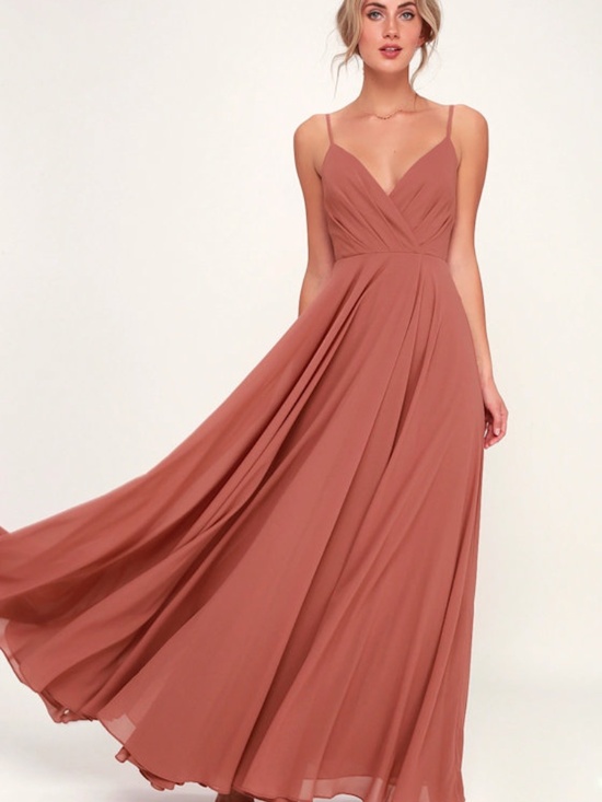 Lulus Dresses & Skirts - Lulus All About Love Rusty Rose Maxi Dress Pink - Size M